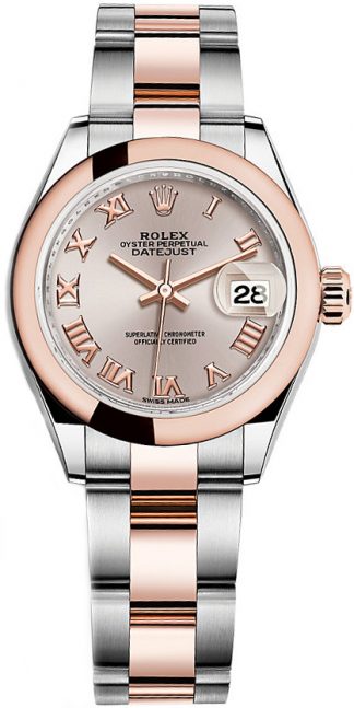 replique Montre Rolex Lady-Datejust 28 Oyster Bracelet Acier et Or 279161