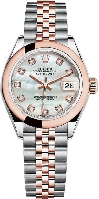 replique Montre Rolex Lady-Datejust 28 en nacre et diamant 279161