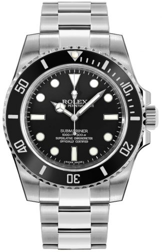 replique Montre de plongée de luxe pour homme Rolex Submariner cadran noir 114060