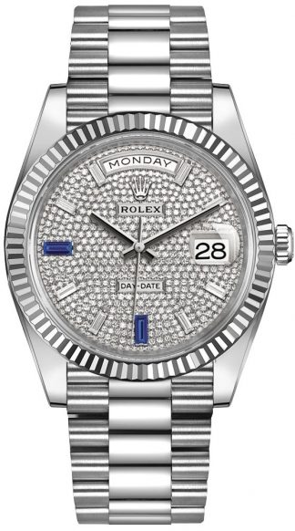 replique Montre homme Rolex Day-Date 40 cadran pavé de diamants 228239