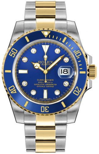 replique Montre homme Rolex Submariner Date cadran bleu 116613