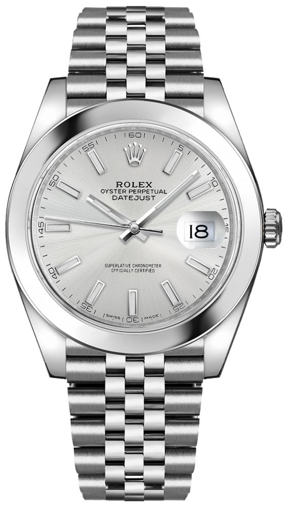 replique Montre pour homme Rolex Datejust 41 cadran argenté 126300