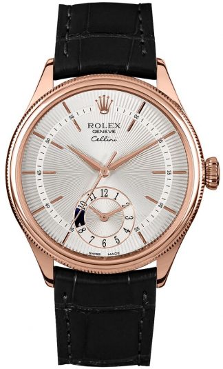 replique Rolex Cellini Dual Time Double Bezel Men's Watch 50525