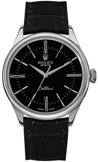 replique Rolex Cellini Time Black Dial Watch 50509