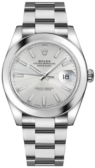 replique Rolex Datejust 41 Montre à cadran argenté pour homme 126300