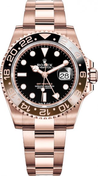 replique Rolex GMT-Master II Root Beer Or rose 126715CHNR