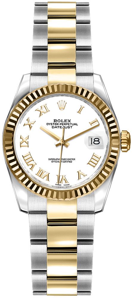 replique Rolex Lady-Datejust 26 cadran blanc à chiffres romains 179173