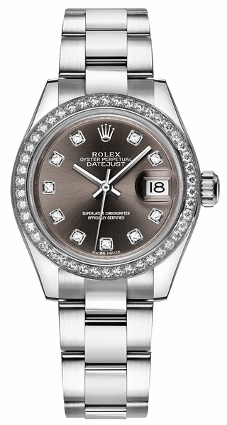 replique Rolex Lady-Datejust 28 Oyster Bracelet Gold & Steel Watch 279384RBR
