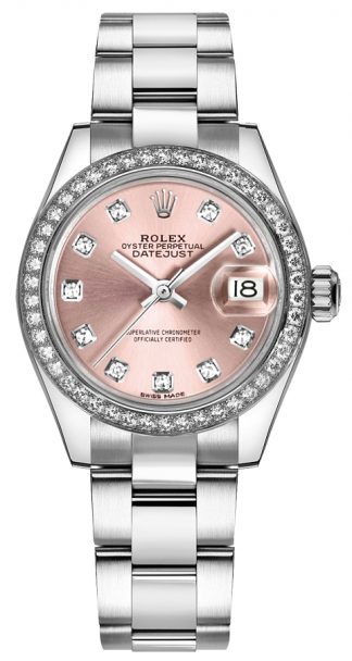 replique Rolex Lady-Datejust 28 Pink Diamond Oyster Bracelet Watch 279384RBR